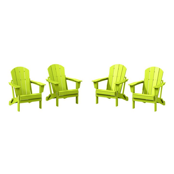 WestinTrends Westintrends 4-Piece set outdoor folding Poly Adirondack chair
