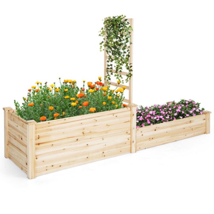 Hivvago Raised Garden Bed with Trellis