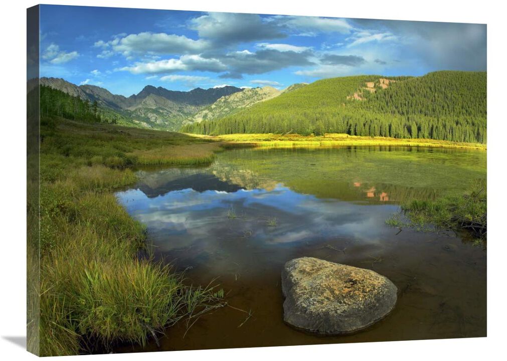 Mt Powell and Piney Lake, Colorado-Canvas Art-32x24