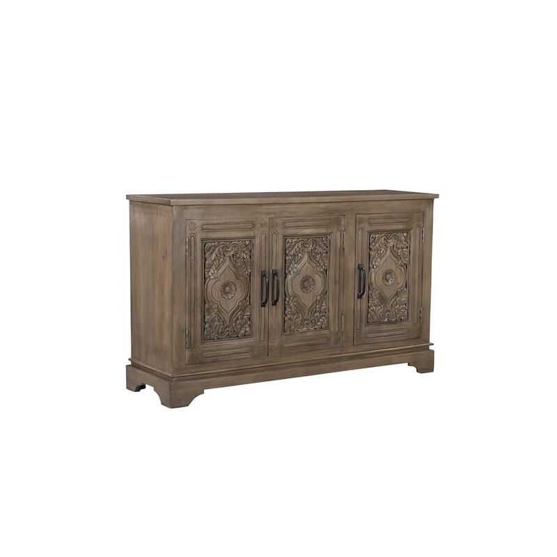 Taran Designs Grayson 3-door Carved Solid Wood Sideboard