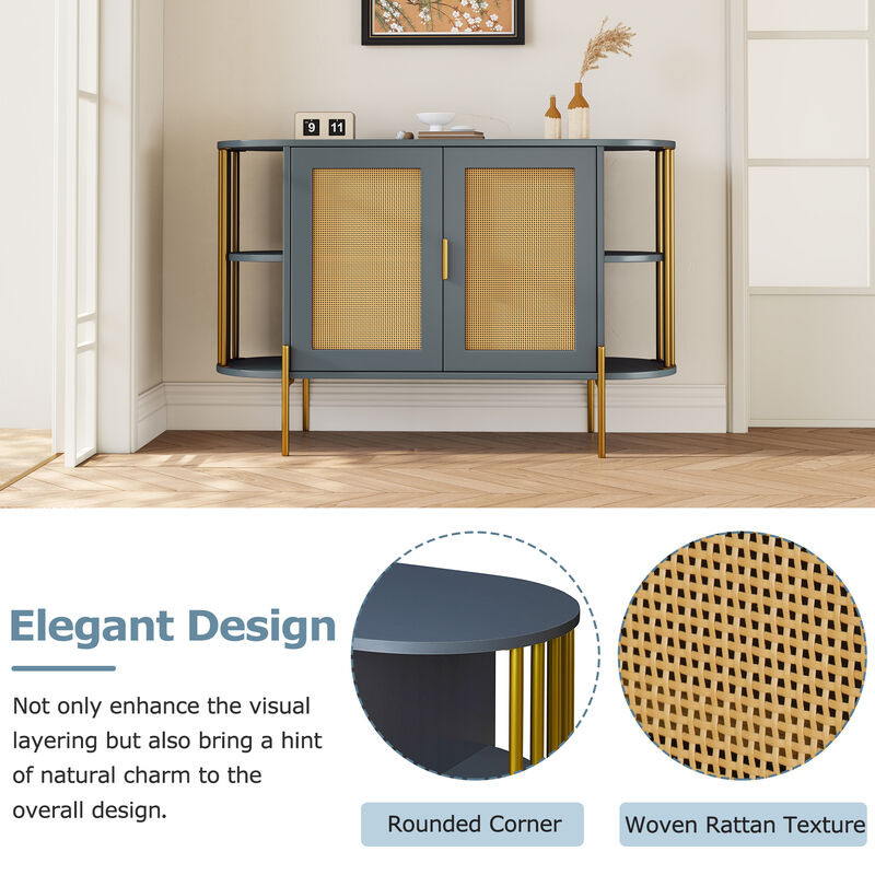 Merax 2-Door Elegant Curved Sideboard Cabinet