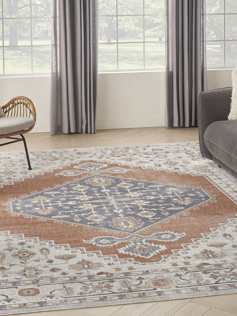 Astra Machine Washable ASW11 Gray/Multicolor 9' x 12' Rug