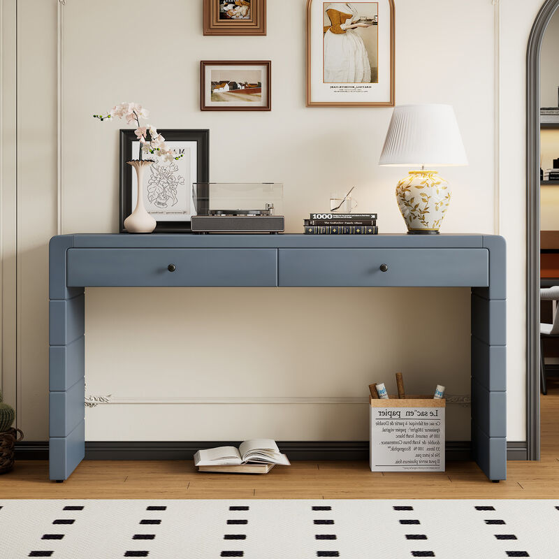 Merax Farmhouse Rustic Console Table with Storage