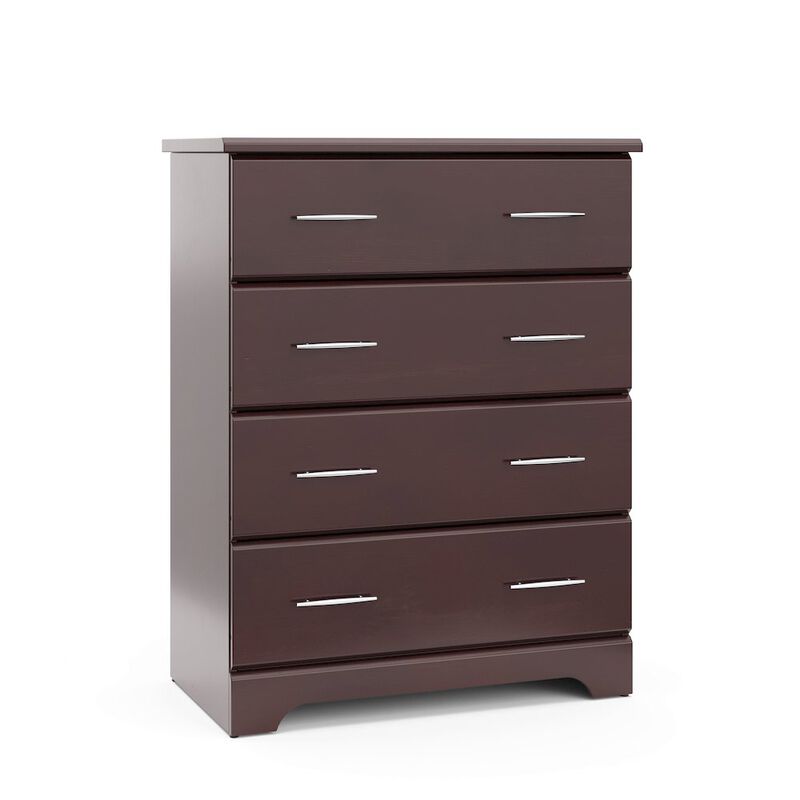 Storkcraft Brookside 4 Drawer Chest (Espresso) – GREENGUARD Gold Certified