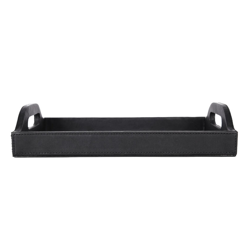 Ombra Leather Serving Tray - Black