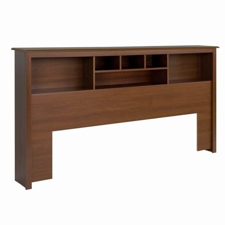 Hivvago King-size Storage Headboard in Cherry Wood Finish