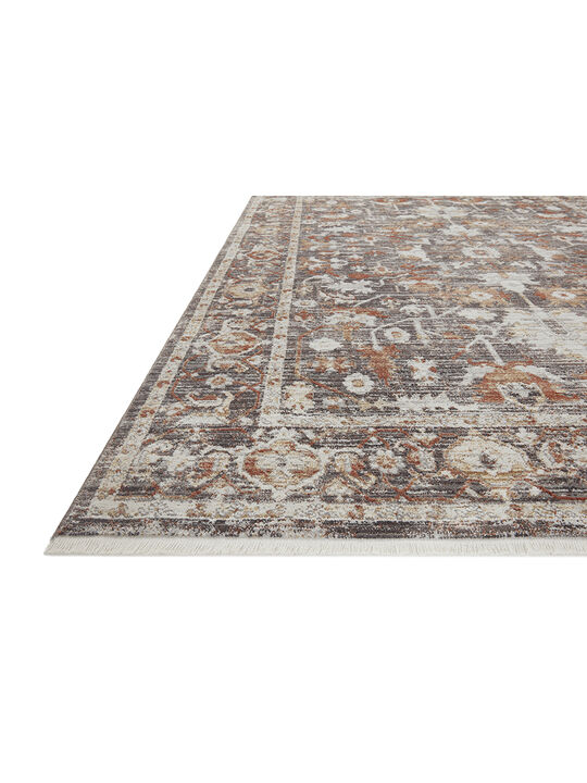 Bonney BNY07 Charcoal/Spice 18" x 18" Sample Rug