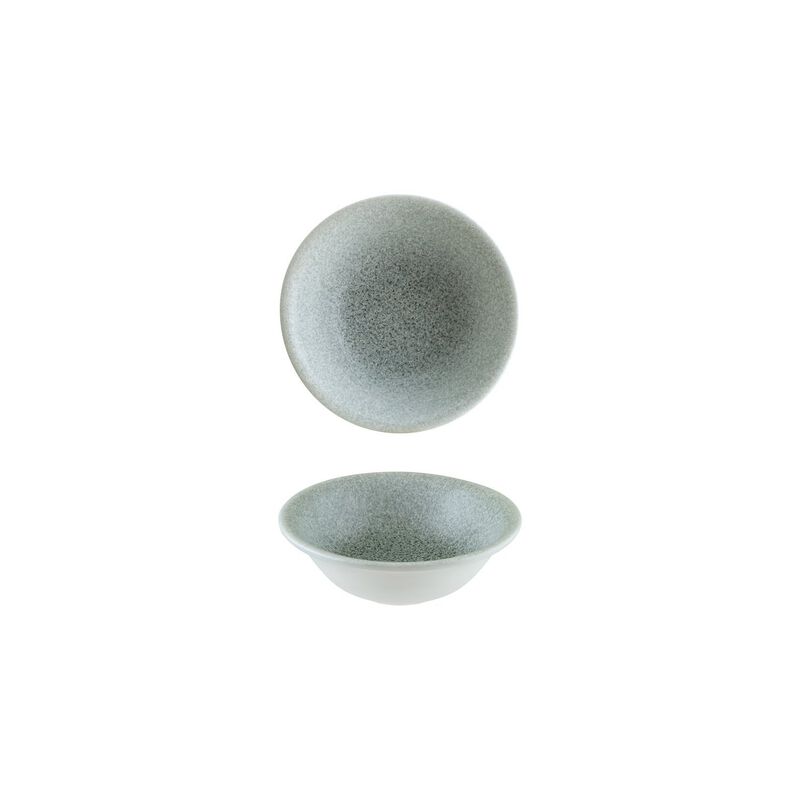 Luca Ocean Matte dia.6.25" h:2" 13 oz. Round Blue Porcelain Bowl (Set of 4)