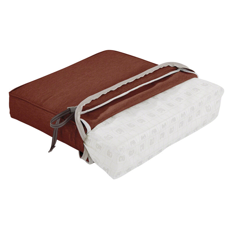 Classic Accessories 62-024-HHENNA-EC Seat Cushion Combo, 21"W x 20"H x 4"Thick, Heather Henna