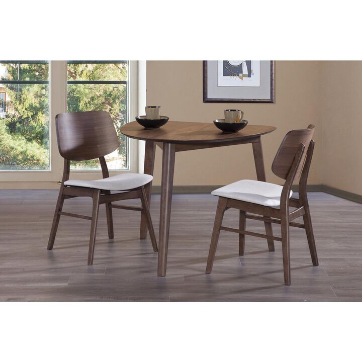 New Classic Furniture Furniture Oscar Corner Table and 2 Wood Back Chairs in Brown
