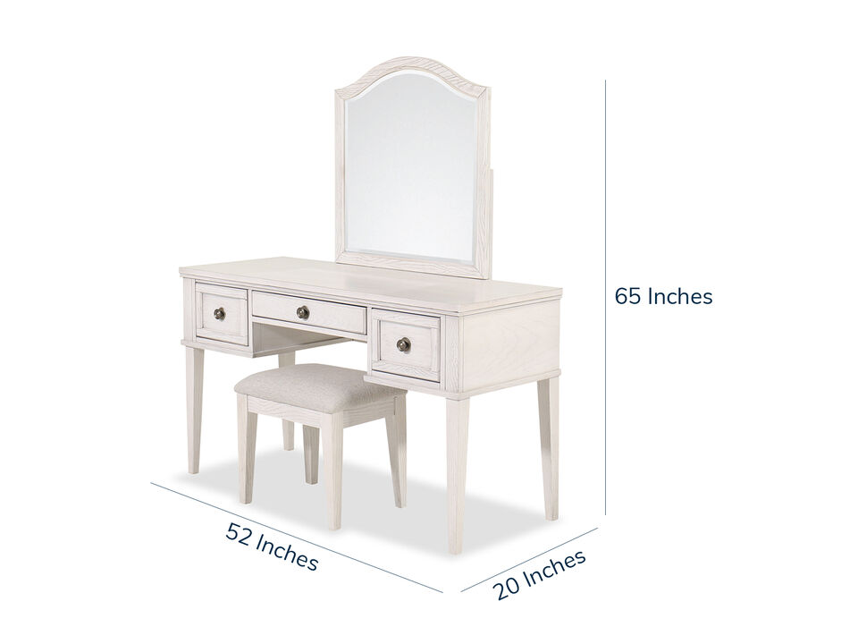 Robbinsdale Mirrored Vanity with Bench
