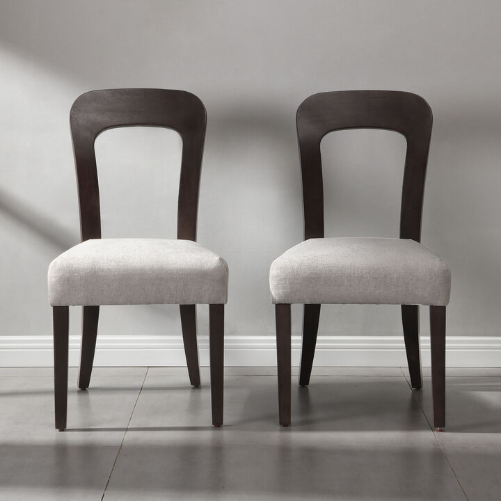 Merax Solid Rubber Wood Dining Chairs Side Chairs Set of 2
