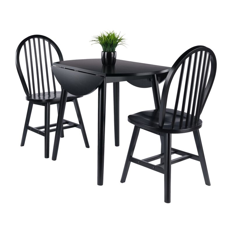 Winsome Wood Moreno Dining Set, Black