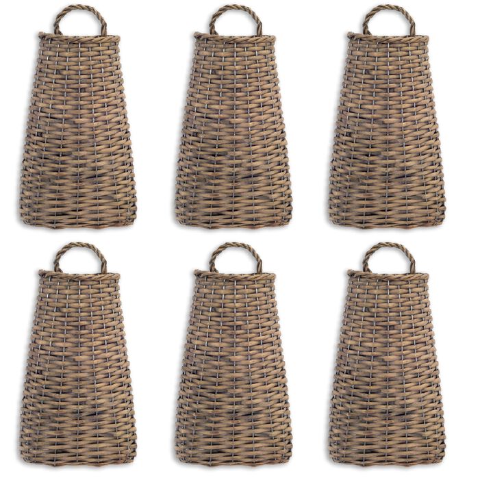 Wall Basket Set of 6 - Stylish Hanging Storage Baskets for Home Organization