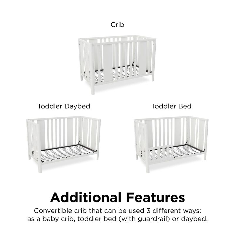 Little Seeds Crawford Curved Post 3-in-1 Crib