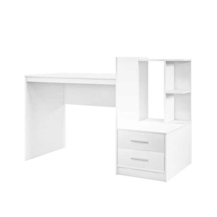 Hivvago Computer Desk Home Office with Bookshelf and Drawers