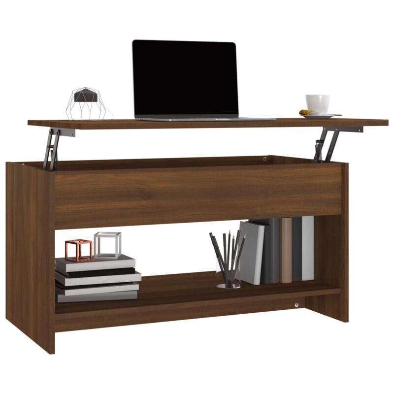 vidaXL Coffee Table Brown Oak 40.2"x19.7"x20.7" Engineered Wood