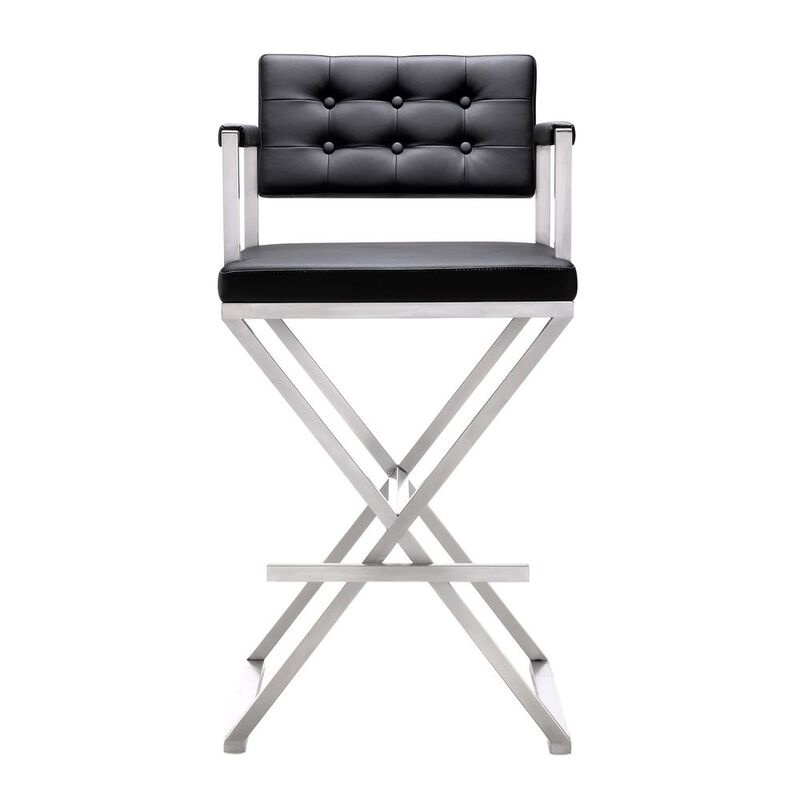 Belen Kox Contemporary Black Steel Barstool, Belen Kox