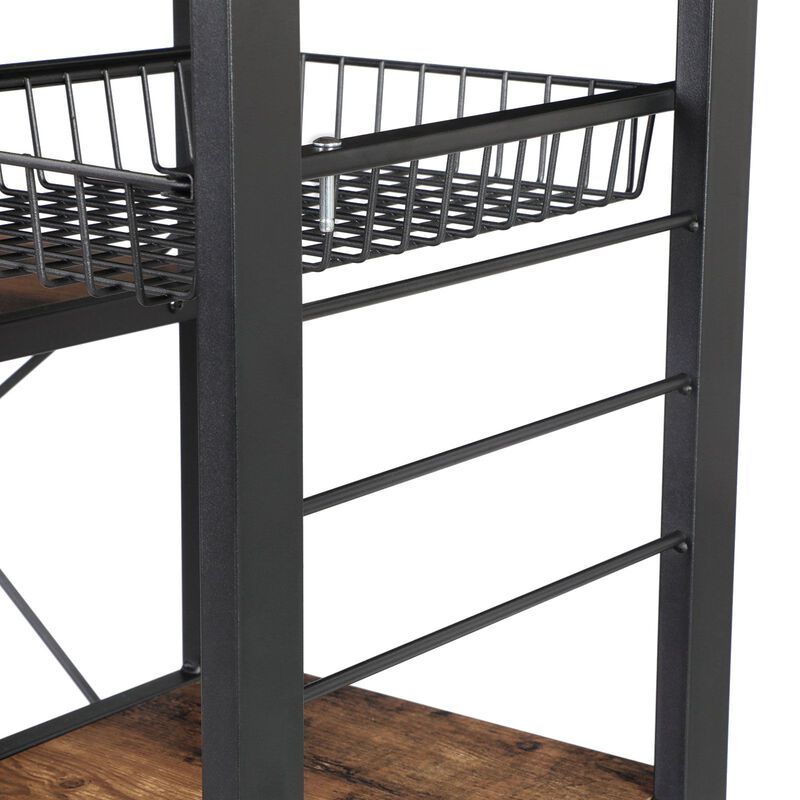 Stylish Metal Frame Kitchen Shelf for Contemporary Spaces