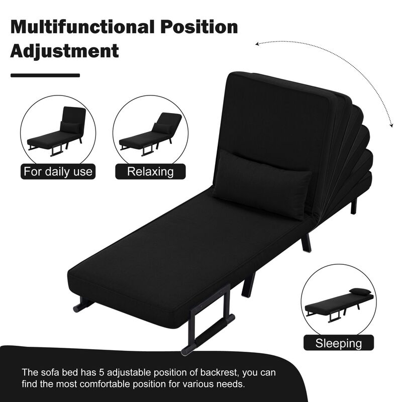 26 in. Polyester Single Size Sofa Bed