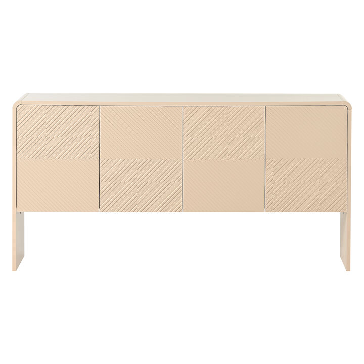 Merax Minimalist Style Storage Sideboard  with 4 Doors