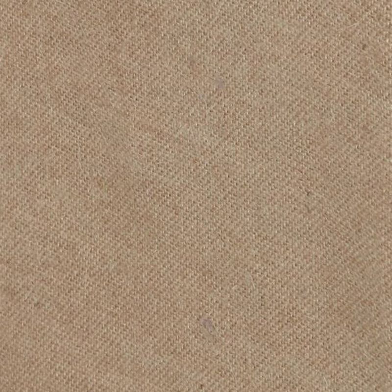 Kuma Full Bed Skirt, Spilt Corners, Burlap Drop, Polyester Platform, Brown - Benzara