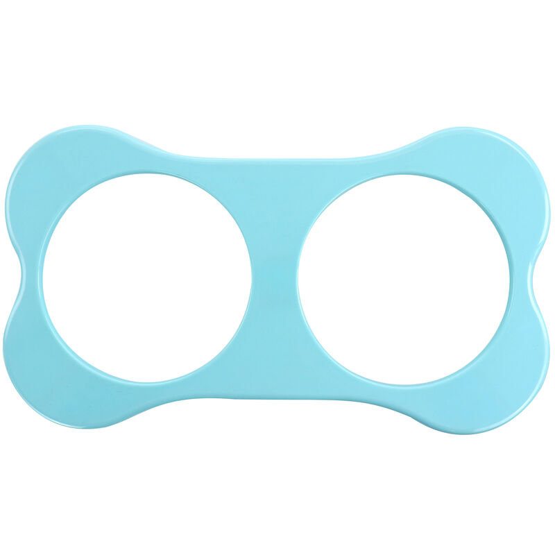 Gibson Home Bow Wow Meow 3 Piece Elevated Pet Bowl Dinner Set in Teal