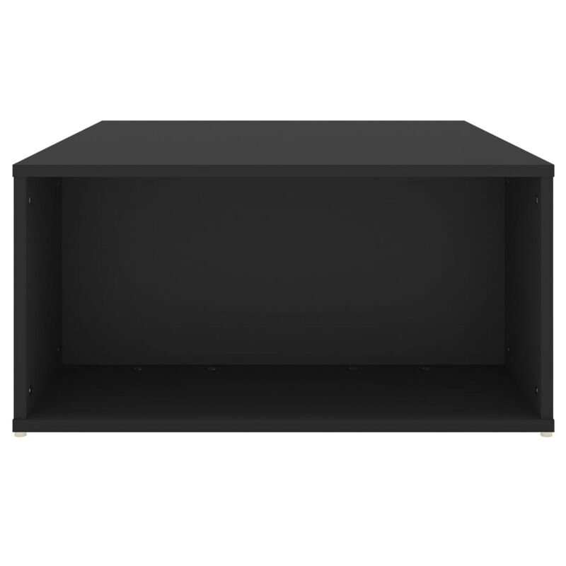 vidaXL Coffee Table Black 35.4"x26.4"x13" Chipboard