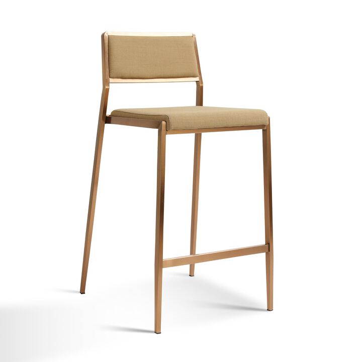 Gale Black Performance Vegan Leather Stackable Stool - Set of 2