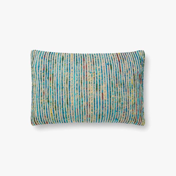 P0242 Blue/Multi 13"x21" Poly Pillow