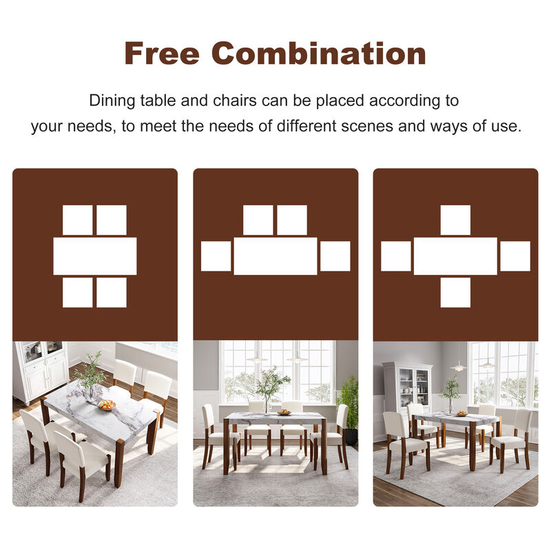 Merax 5-Piece Modern Dining Furniture Set