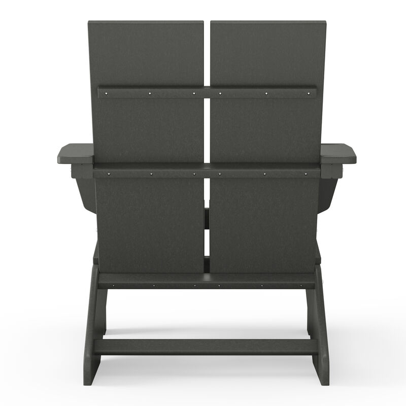 WestinTrends Outdoor HDPE Modern Adirondack Chair with Cup Holder
