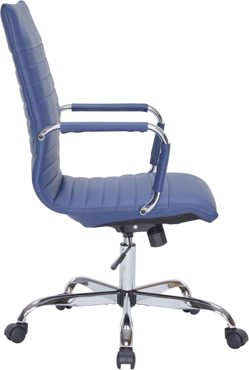 LeisureMod Harris Modern Adjustable Office Executive Swivel Chair High-Back Task Office Chair