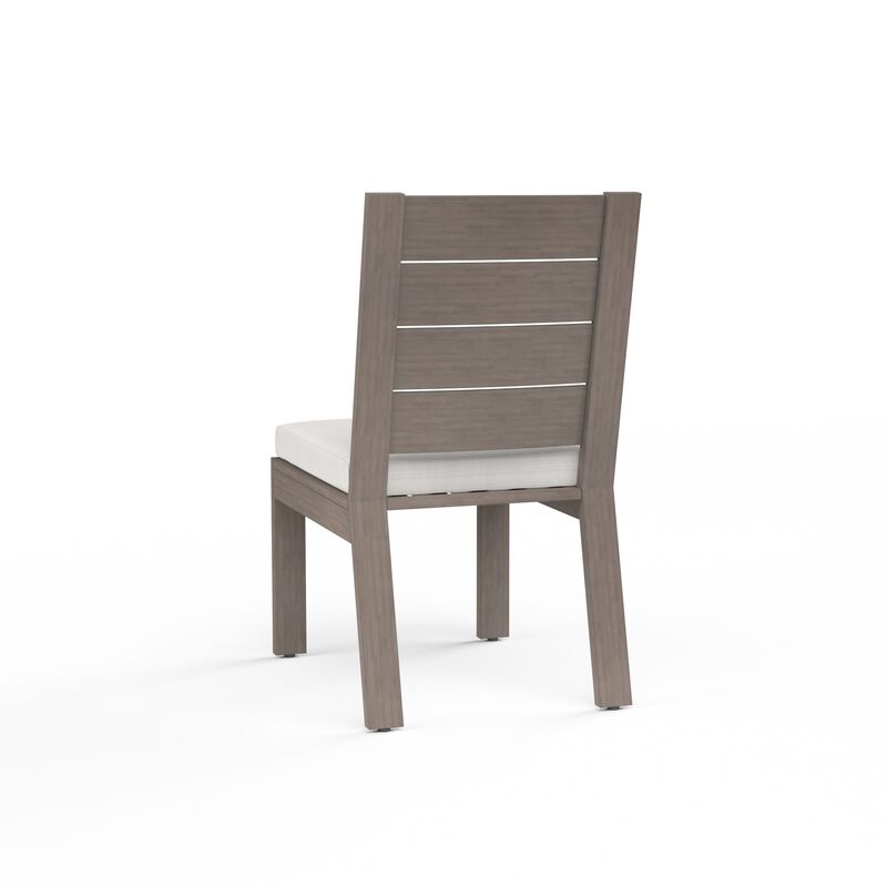 Laguna Armless Dining Chair in Canvas Flax, No Welt