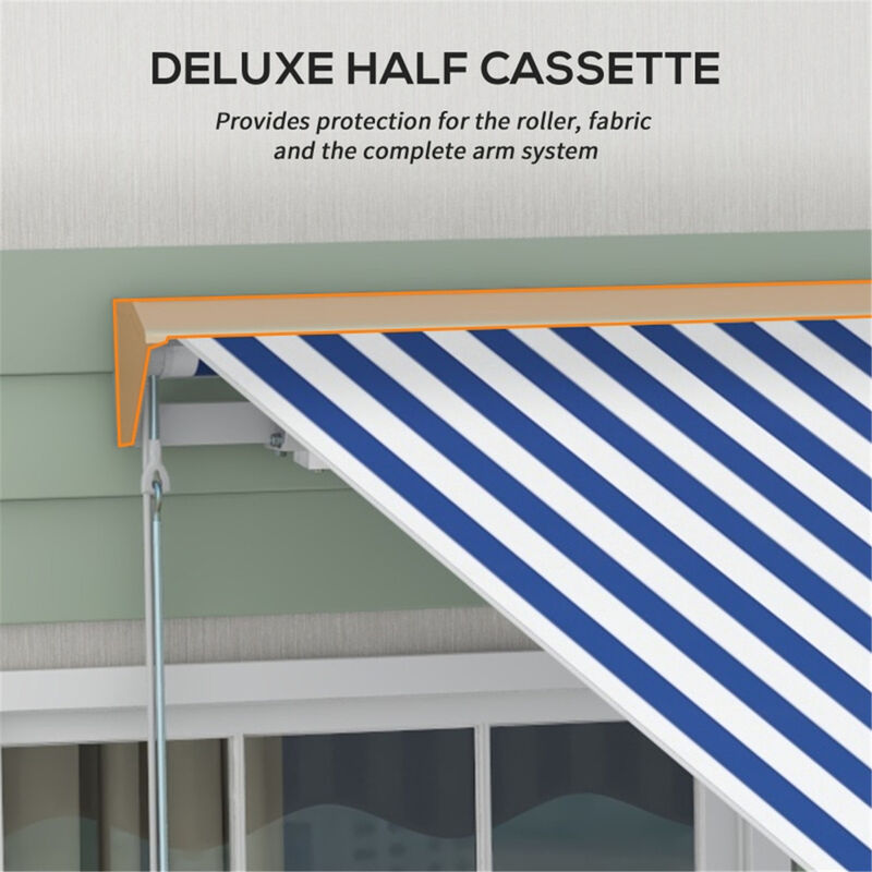 Remote-Controlled Retractable Patio Awning, Weather-Resistant Motorized Canopy