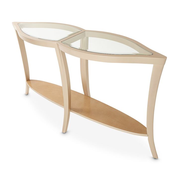 Michael Amini Malibu Crest Console Table - Chardonnay