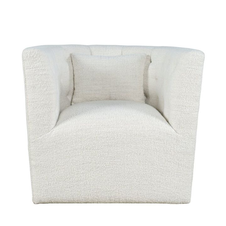 Jofran Everly Boucle Modern Transitional Swivel Accent Chair