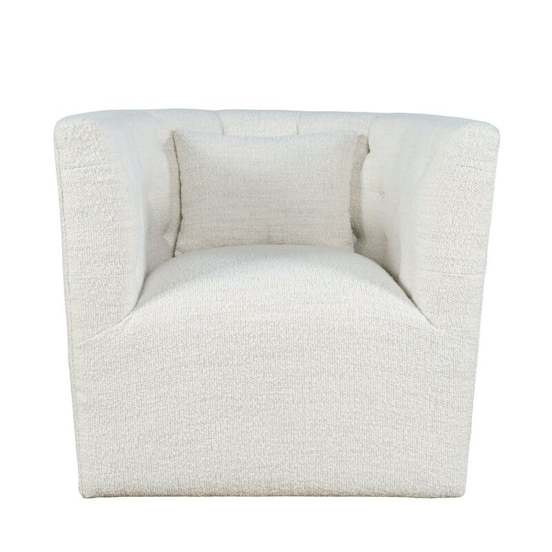 Jofran Everly Boucle Modern Transitional Swivel Accent Chair