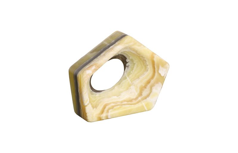 Onyx Triangle Zebra Sculpture