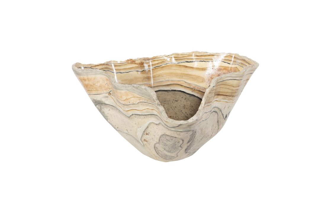 Cast Onyx Large Bowl in Faux Finish