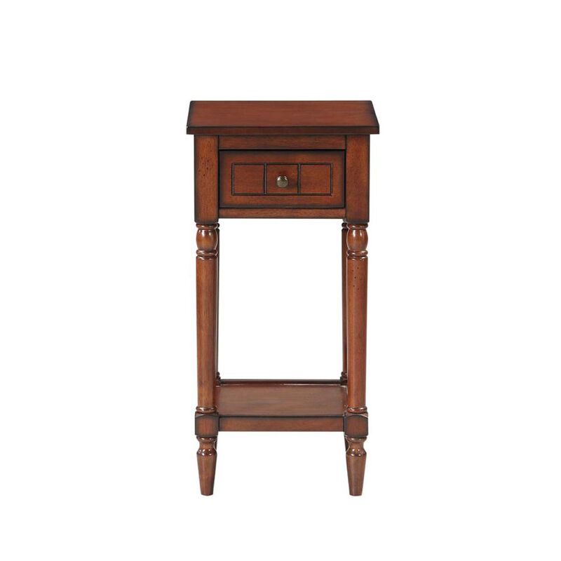 Convience Concept, Inc. French Country Khloe 1 Drawer Accent Table with Shelf Mahogany