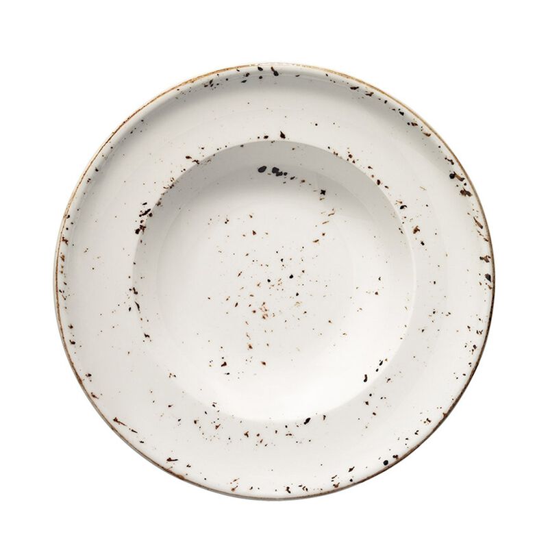 Grain dia.10.75" h:2.25" 16 oz. Round Decorated Porcelain Bowl (Set of 2)