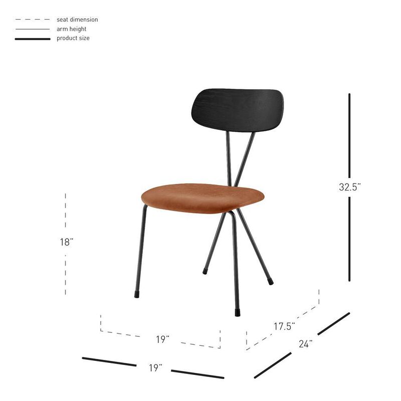 Elise PU Dining Side Chair, (Set of 4)