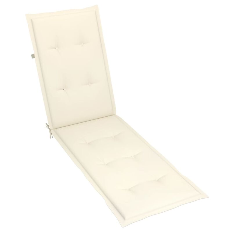vidaXL Deck Chair Cushion Cream (29.5"+41.3")x19.7"x1.6"