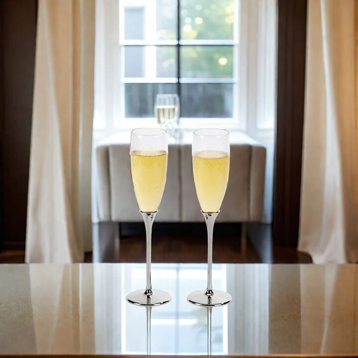 Boston Champagne Toasting Flutes Set