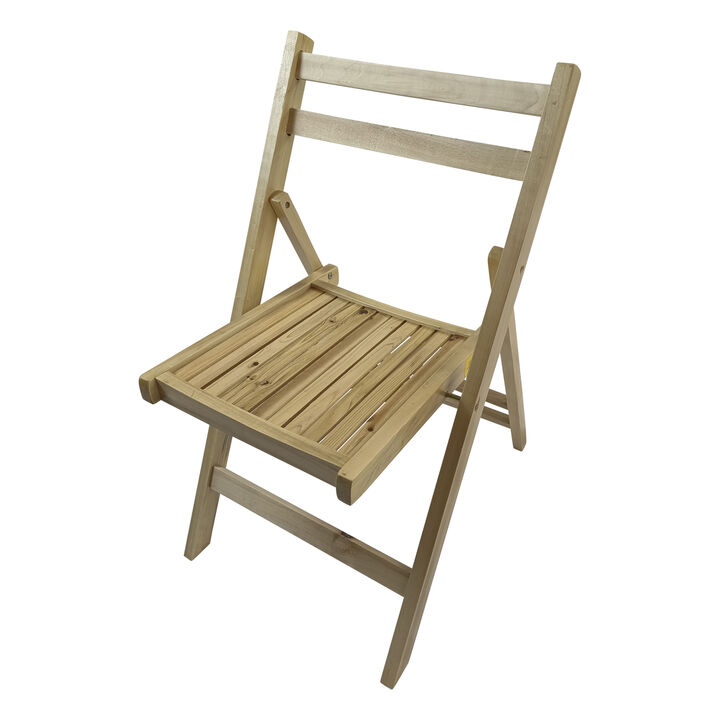 Furniture Slatted Wood Folding Special Event Chair, Set Of 4, Folding Chair, Foldable