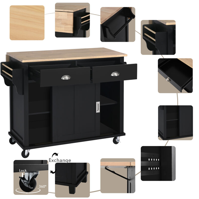 Merax Kitchen Island Cart