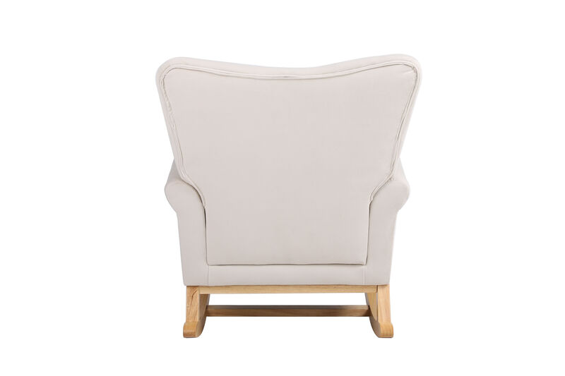 Baby Room Rocking Chair High Back Nursery Chair for Comfort & Relaxation