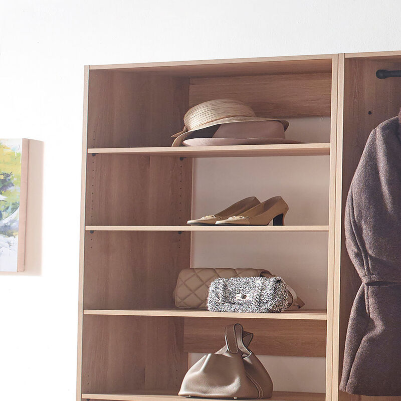 Prosper Oak Freestanding Walk in Wood Closet System