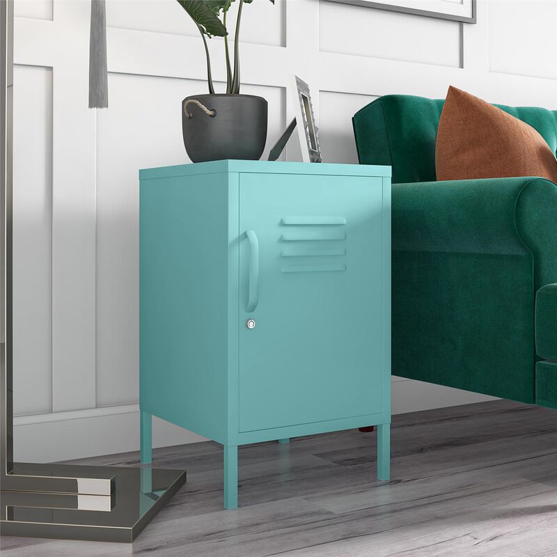 Novogratz Cache Metal Locker Style Livingroom End Table